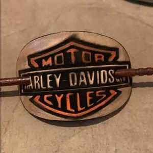 Genuine Leather Custom Made Harley Bun Wrap